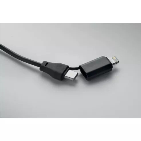 Key ring with 4 in 1 60W cable BULE