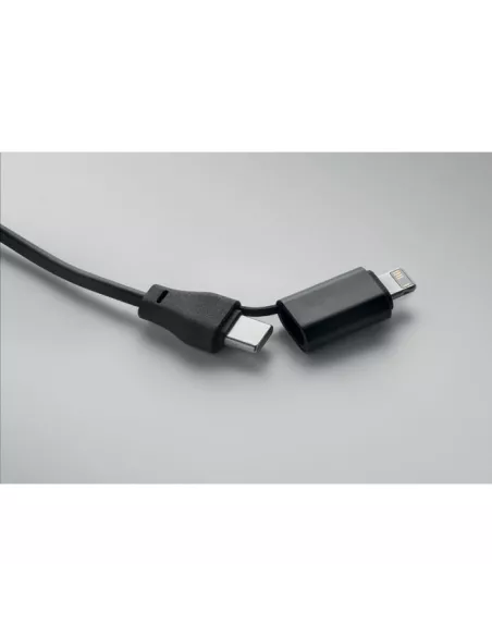 Key ring with 4 in 1 60W cable BULE