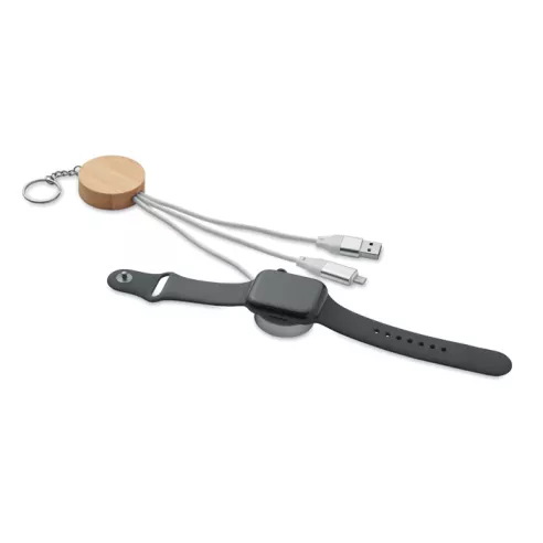 Key ring with 4 in 1 60W cable BULE