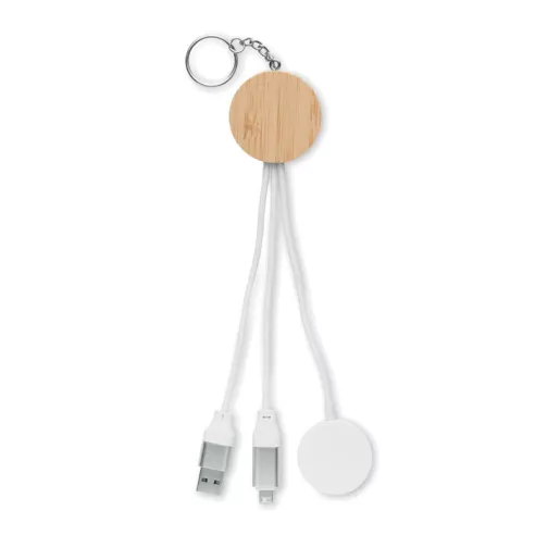 Key ring with 4 in 1 60W cable BULE