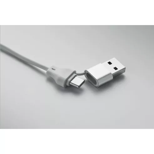 Key ring with 4 in 1 60W cable BULE