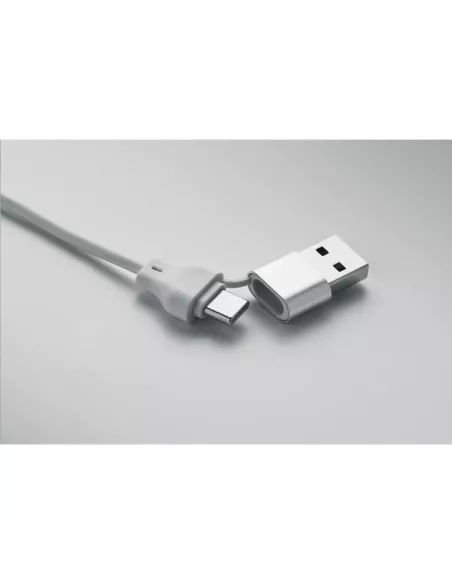 Key ring with 4 in 1 60W cable BULE