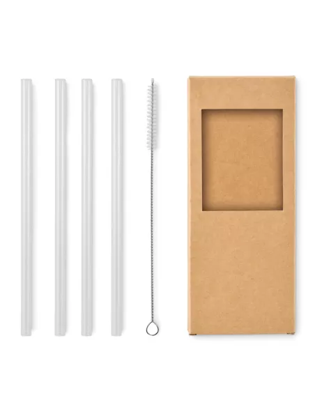 4 reusable glass straws GLAW