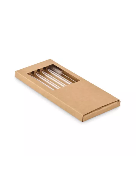 4 reusable glass straws GLAW
