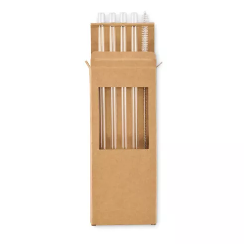 4 reusable glass straws GLAW