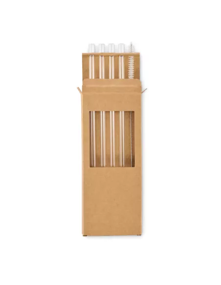 4 reusable glass straws GLAW