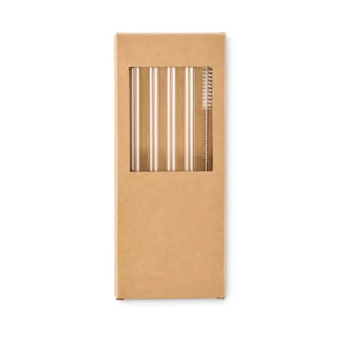 4 reusable glass straws GLAW