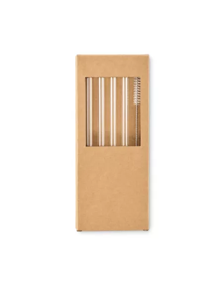 4 reusable glass straws GLAW