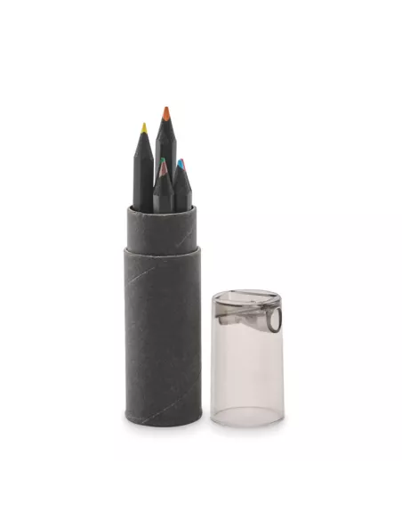 6 black colouring pencils NEGRO
