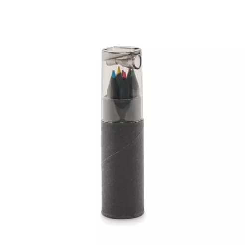 6 black colouring pencils NEGRO