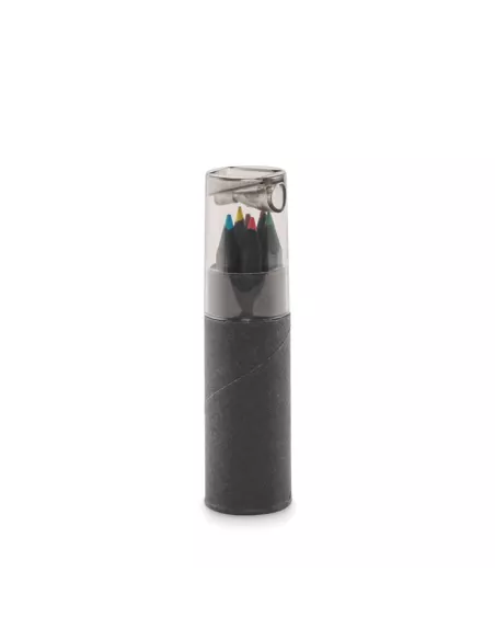 6 black colouring pencils NEGRO