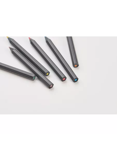 6 black colouring pencils NEGRO