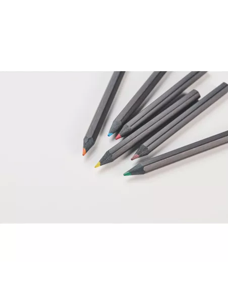 6 black colouring pencils NEGRO