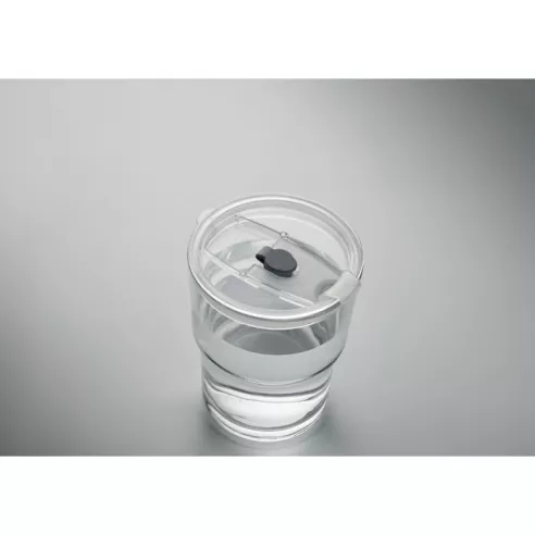 Glass tumbler with straw 400ml SIP