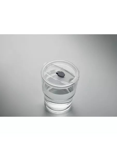 Glass tumbler with straw 400ml SIP