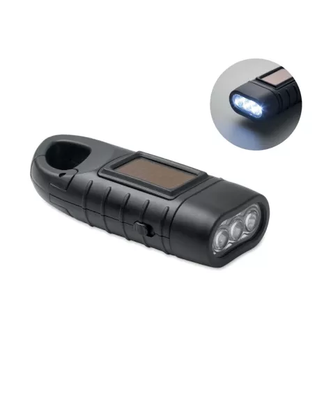 Solar torch with dynamo crank SLUZ