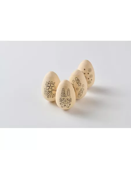 Wooden eggs painting set EISET