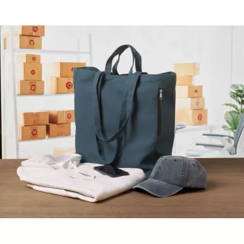 Recycled cotton shopping bag GAVE COLOUR