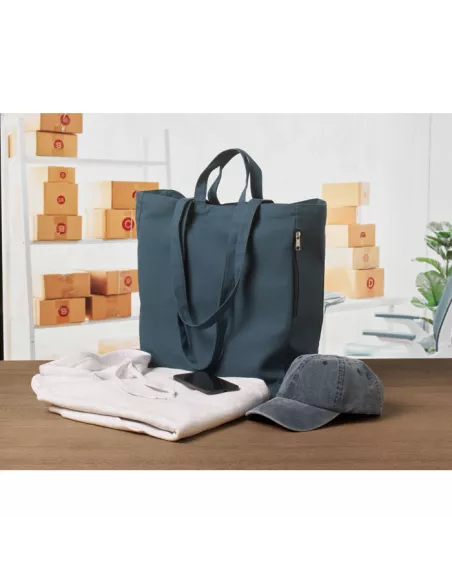 Recycled cotton shopping bag GAVE COLOUR
