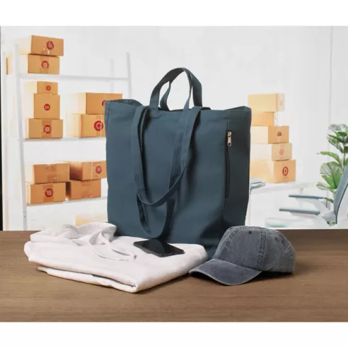 Recycled cotton shopping bag GAVE COLOUR