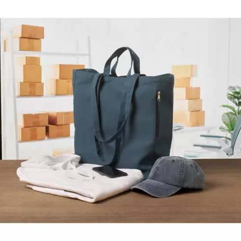 Recycled cotton shopping bag GAVE COLOUR