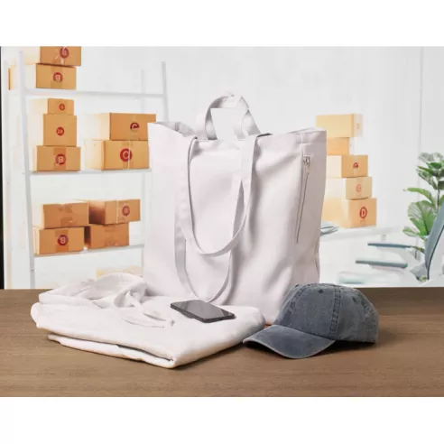 Recycled cotton shopping bag GAVE COLOUR