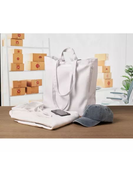 Recycled cotton shopping bag GAVE COLOUR
