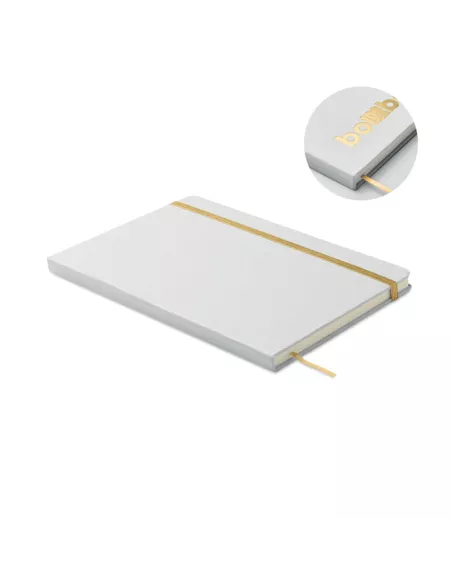 Libreta A5 con tapa de cartón ROUTE WHITE