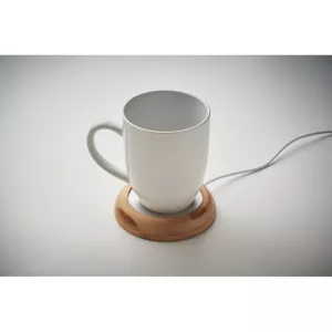 Calentador de tazas fabricado en bambú