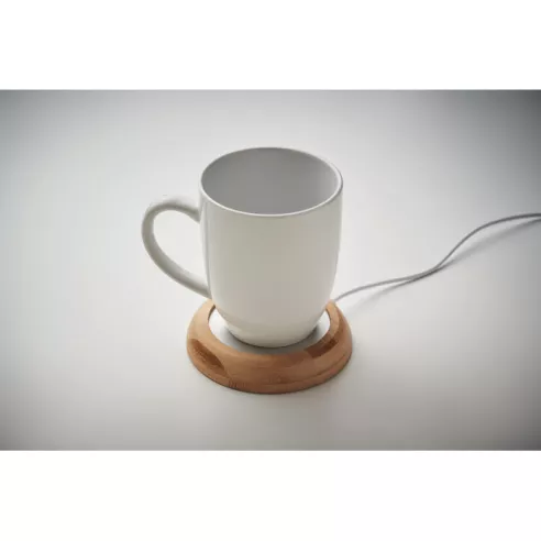 Bamboo mug warmer with USB MUGLET