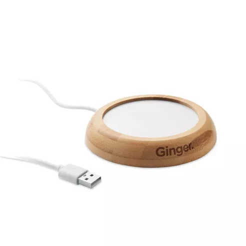 Bamboo mug warmer with USB MUGLET