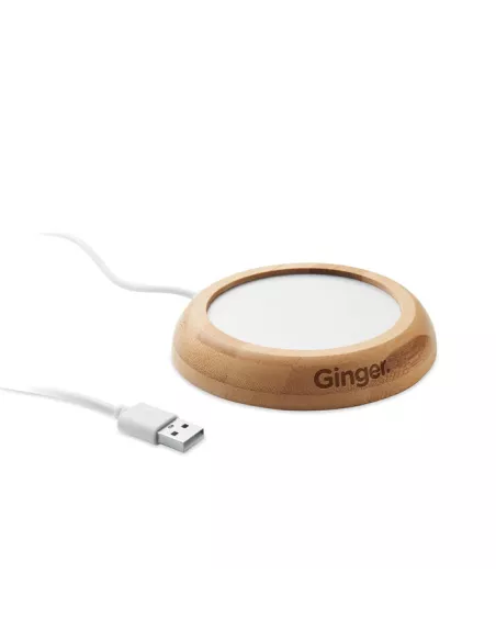Bamboo mug warmer with USB MUGLET