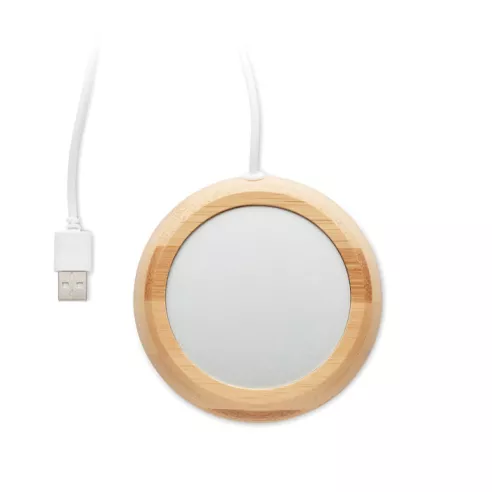 Bamboo mug warmer with USB MUGLET