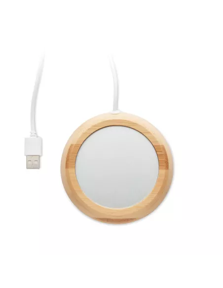 Bamboo mug warmer with USB MUGLET