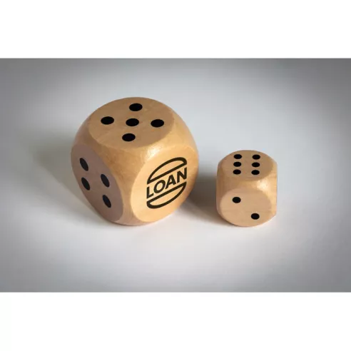 Schima wooden dice 3cm dia DADIN