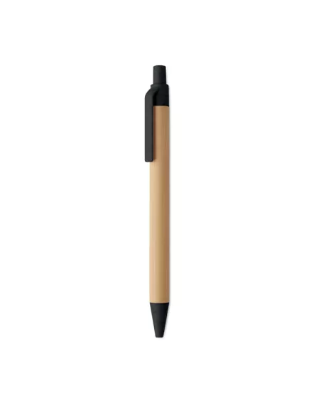 Push button ball pen in bamboo ITEA COLOUR