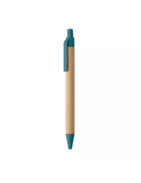 Push button ball pen in bamboo ITEA COLOUR