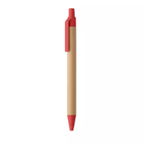 Push button ball pen in bamboo ITEA COLOUR