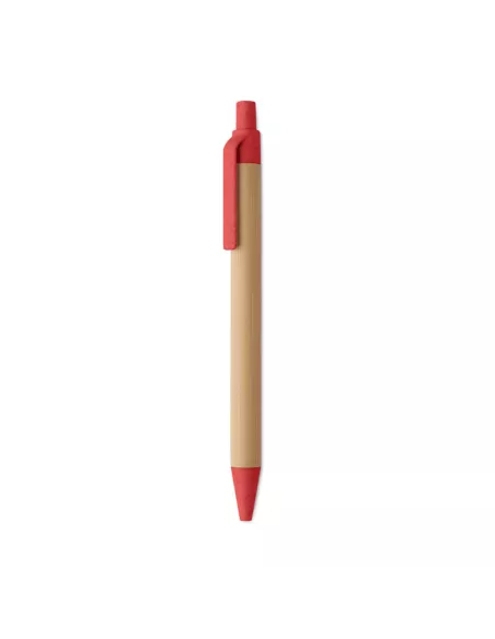 Push button ball pen in bamboo ITEA COLOUR