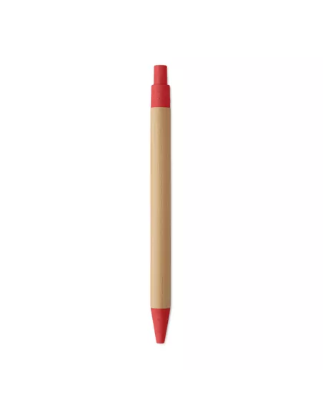 Push button ball pen in bamboo ITEA COLOUR