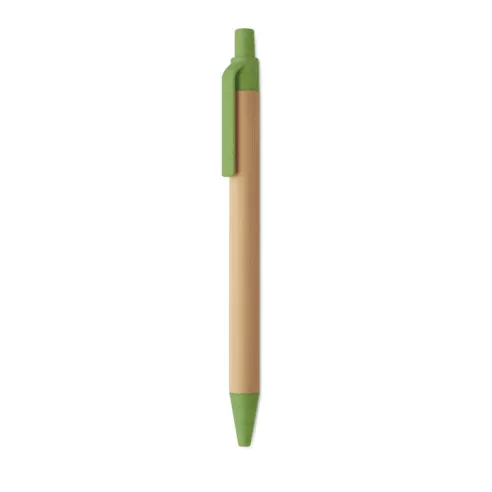 Push button ball pen in bamboo ITEA COLOUR