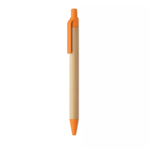Push button ball pen in bamboo ITEA COLOUR