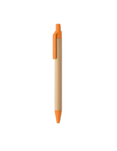 Push button ball pen in bamboo ITEA COLOUR