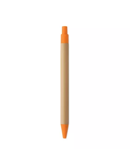 Push button ball pen in bamboo ITEA COLOUR