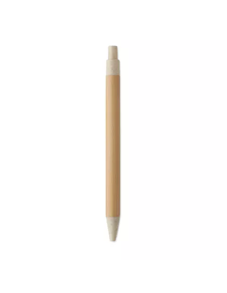 Push button ball pen in bamboo ITEA COLOUR