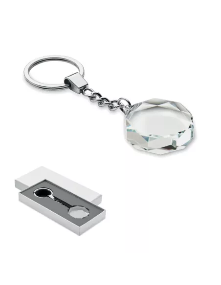 Glass round award key ring ROUNDWARD