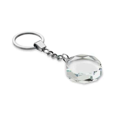 Glass round award key ring ROUNDWARD