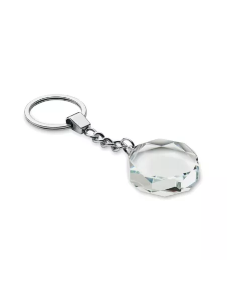 Glass round award key ring ROUNDWARD