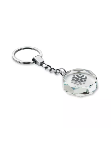Glass round award key ring ROUNDWARD