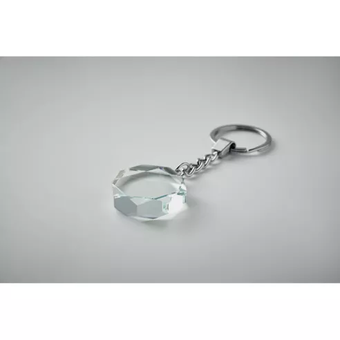 Glass round award key ring ROUNDWARD